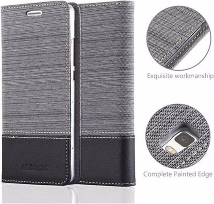 Produktbild Cadorabo Book Jeans Optik Cover (Huawei P8 Lite)