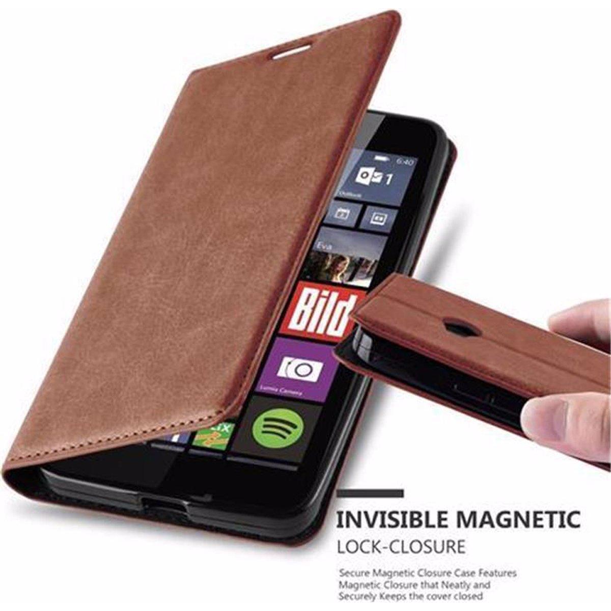 Thumbnail - Cadorabo Book Invisible Magnet Cover (Microsoft Lumia 640), Smartphone Hülle, Braun