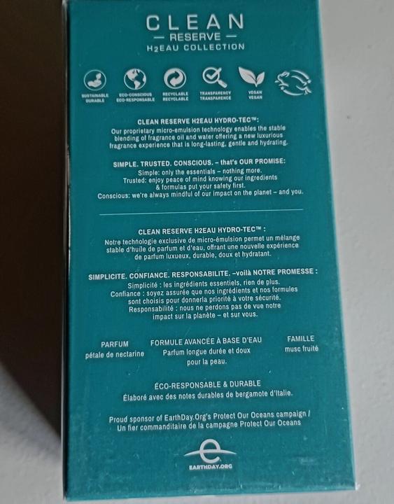 Actual product image Clean H2Eau Nectarine Petal Eau de Parfum (Eau de parfum, 100 ml)