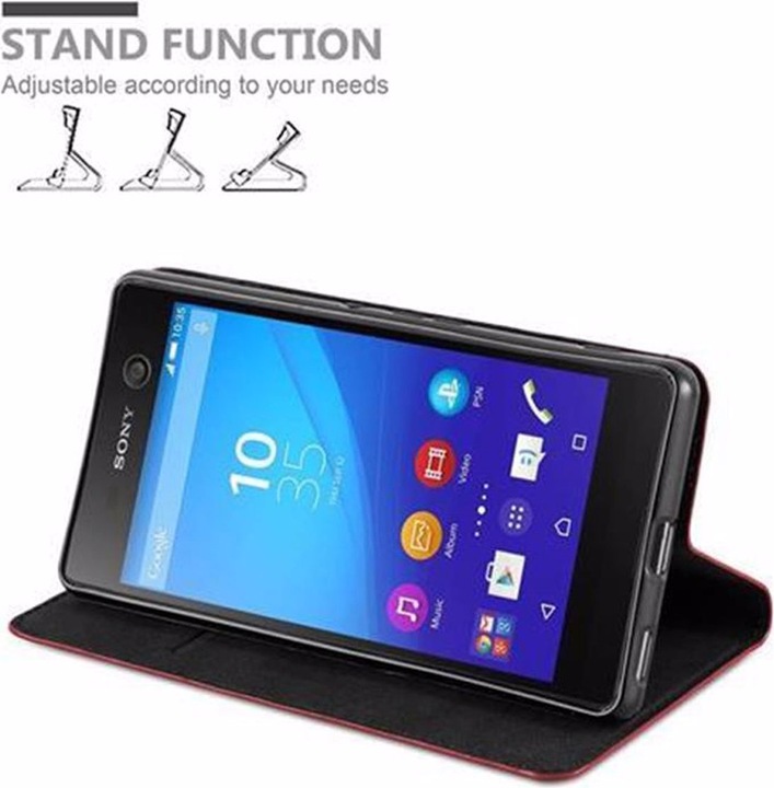 Actual product image Cadorabo Book Invisible Magnet Cover (Sony Xperia M5)