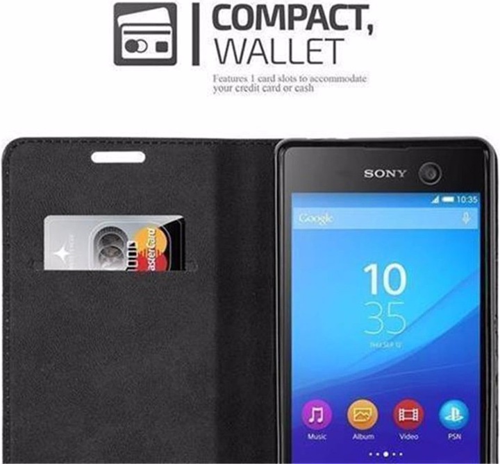Actual product image Cadorabo Book Invisible Magnet Cover (Sony Xperia M5)