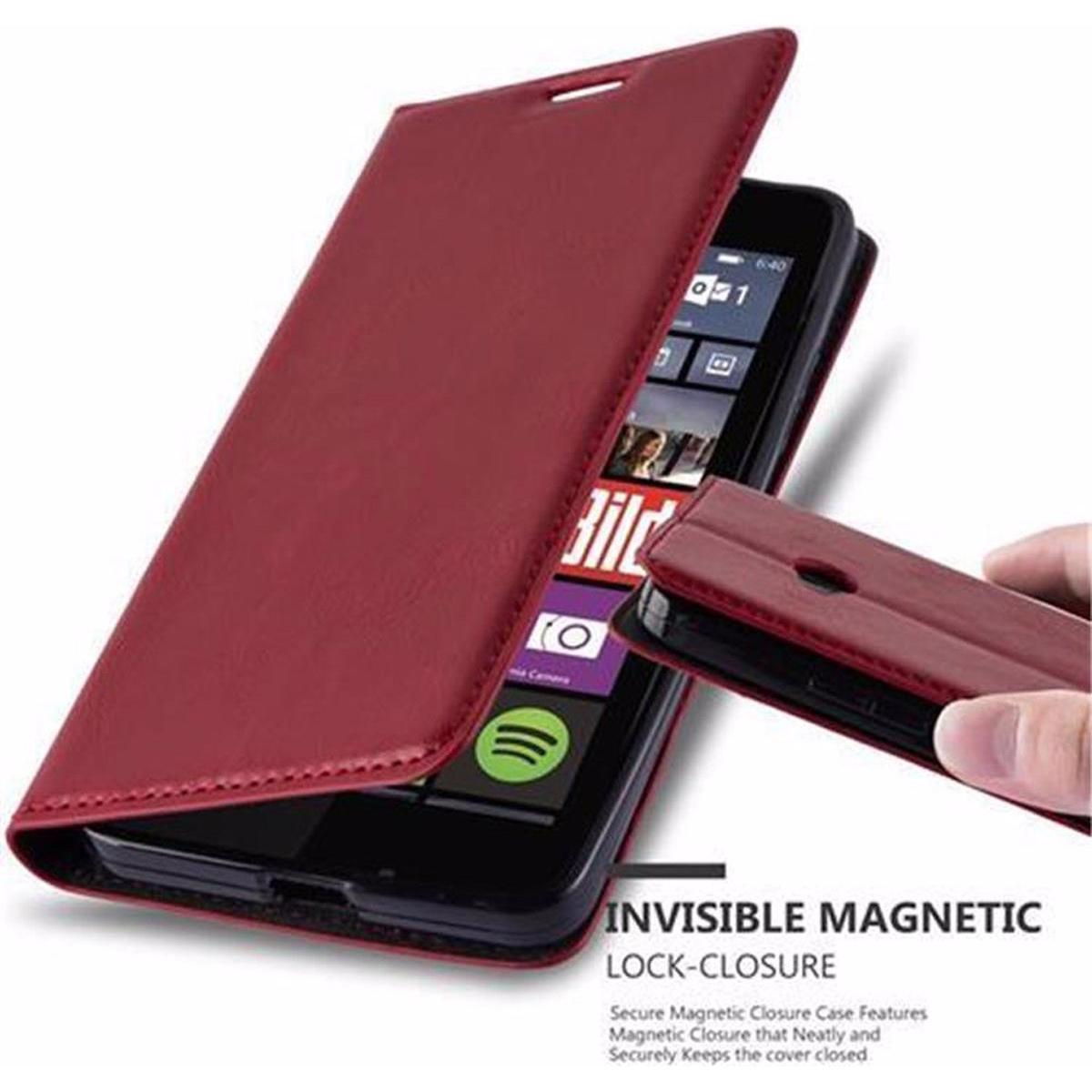 Thumbnail - Cadorabo Book Invisible Magnet Cover (Microsoft Lumia 640), Smartphone Hülle, Rot