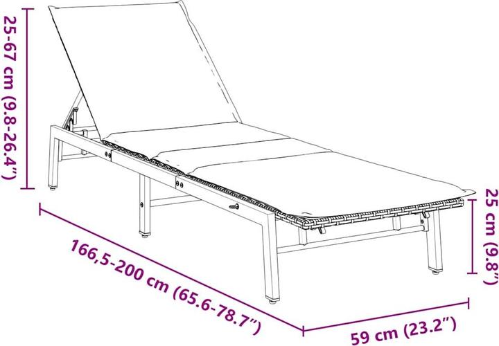 Produktbild vidaXL Sonnenliege (200 cm)