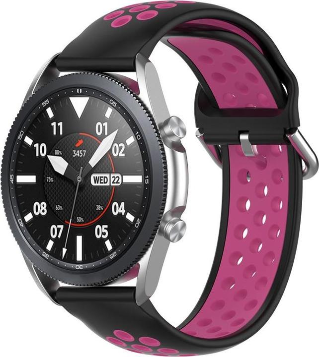 Produktbild Cover-Discount 22mm Silikon Sportarmband gelöchert pink (22 mm, Silikon)