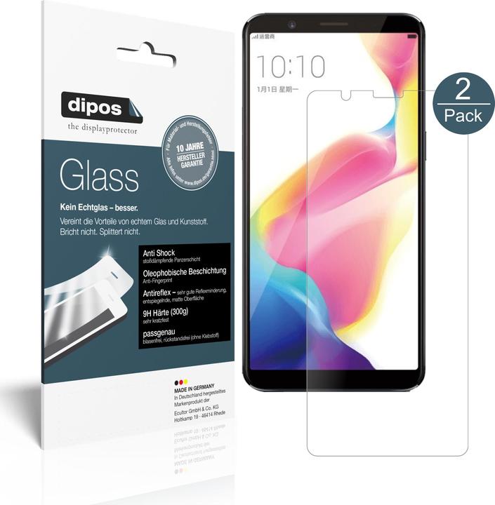 Dipos Displayschutz Anti-Shock (1 Stück, Oppo R11s Plus)