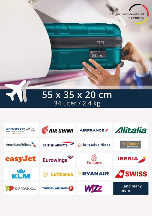 Actual product image Suitline Handgepäck Hartschalen-Koffer (34 l, Hand luggage (up to 50 litres))