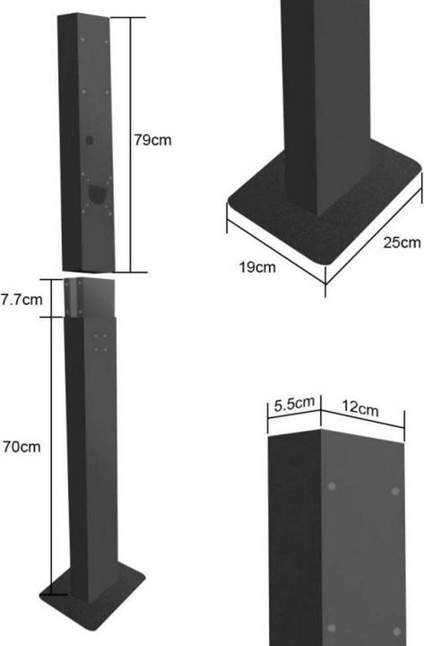 Actual product image GreenCell Stand mounting post for wallbox
