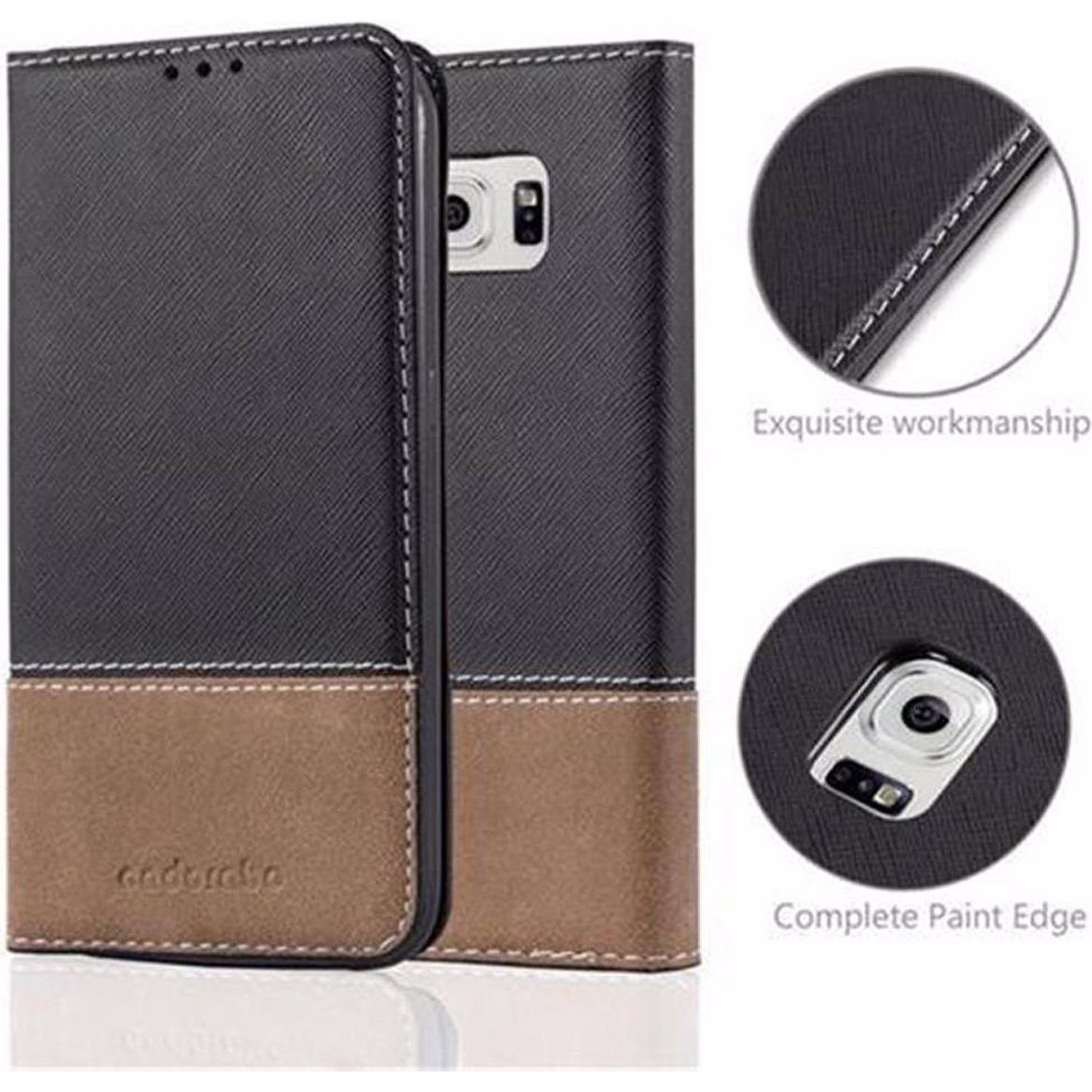 Thumbnail - Cadorabo Book X-Wallet Cover (Samsung Galaxy S6), Smartphone Hülle, Schwarz