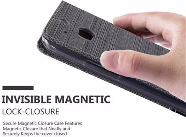Produktbild Cadorabo Book Jeans Optik Cover (HTC One M8)