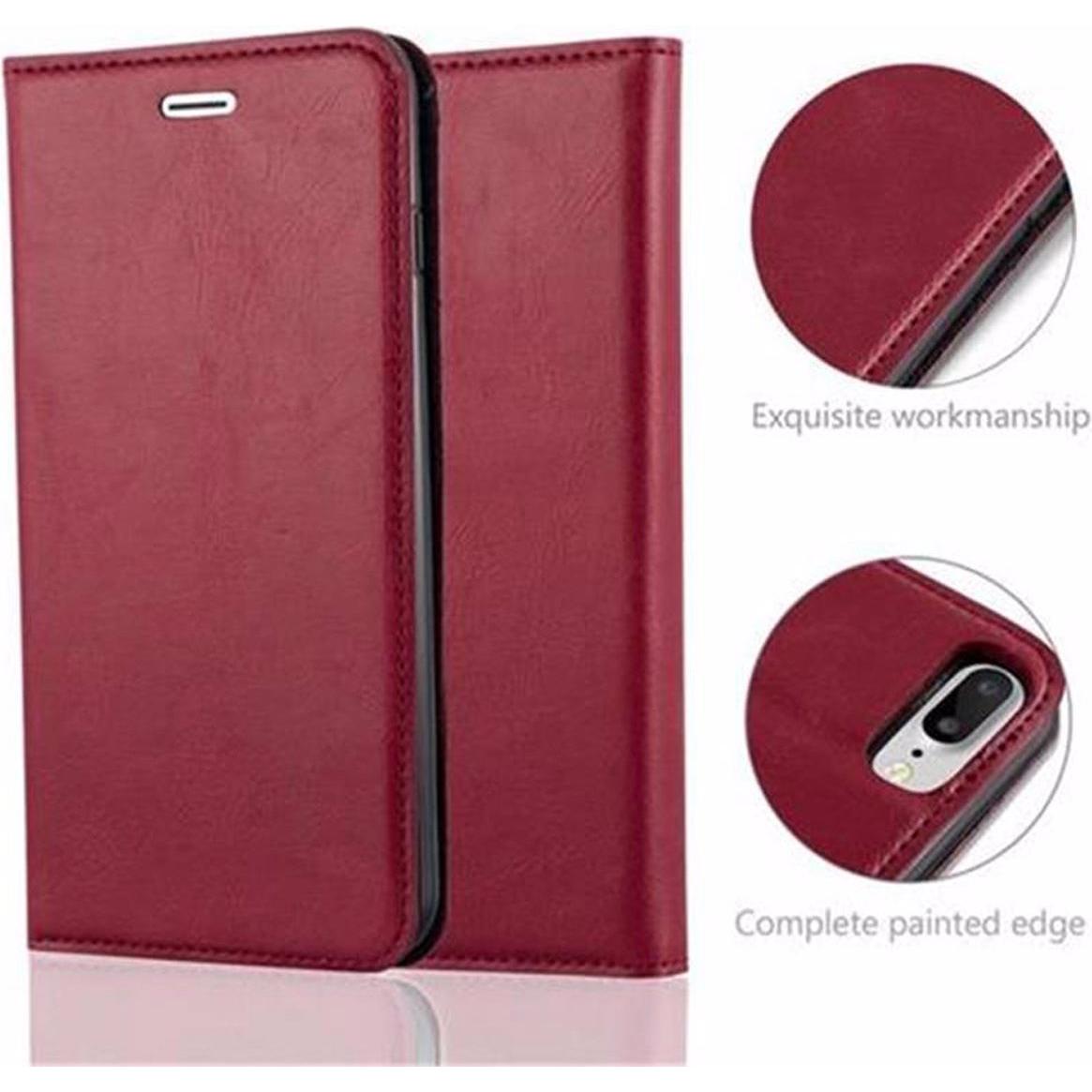 Thumbnail - Cadorabo Book Invisible Magnet Cover (Apple iPhone 7 Plus), Smartphone Hülle, Rot