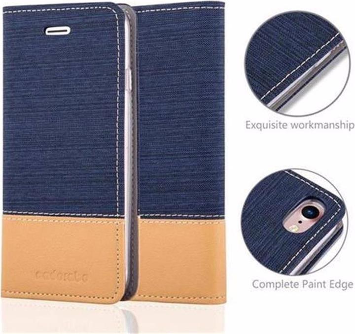 Produktbild Cadorabo Book Jeans Optik Cover (Apple iPhone SE (2nd Gen), Apple iPhone 7)