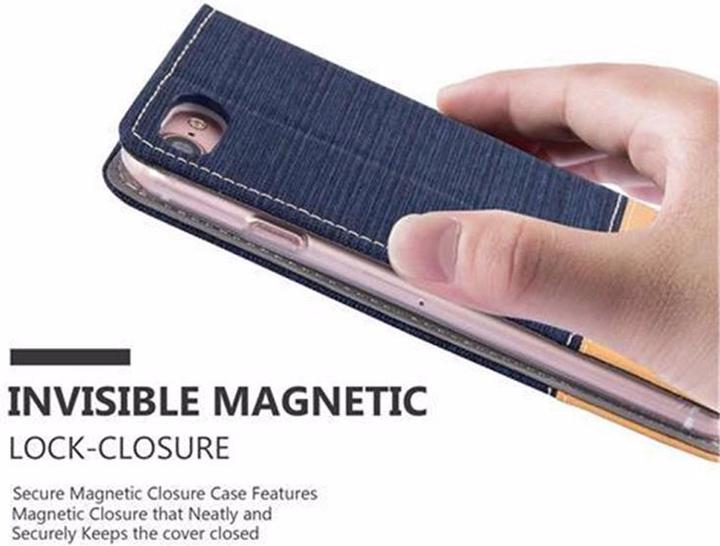 Produktbild Cadorabo Book Jeans Optik Cover (Apple iPhone SE (2nd Gen), Apple iPhone 7)