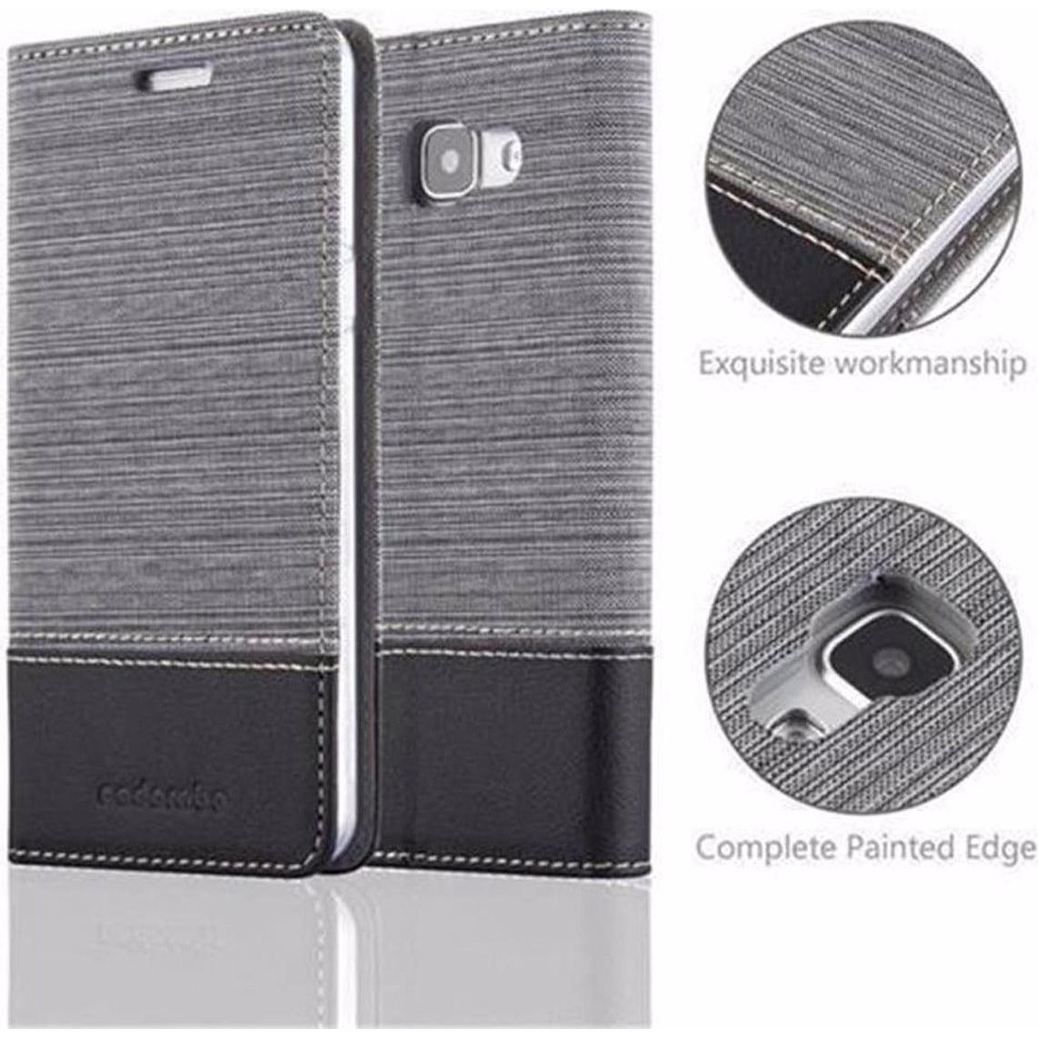 Thumbnail - Cadorabo Book Jeans Optik Cover (Samsung Galaxy A5 (2016)), Smartphone Hülle, Grau
