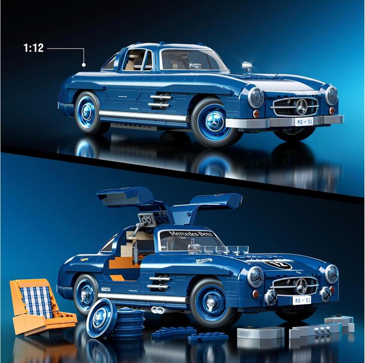 Actual product image Mattel Brick Shop Premium Series Mercedes-Benz 300 SL