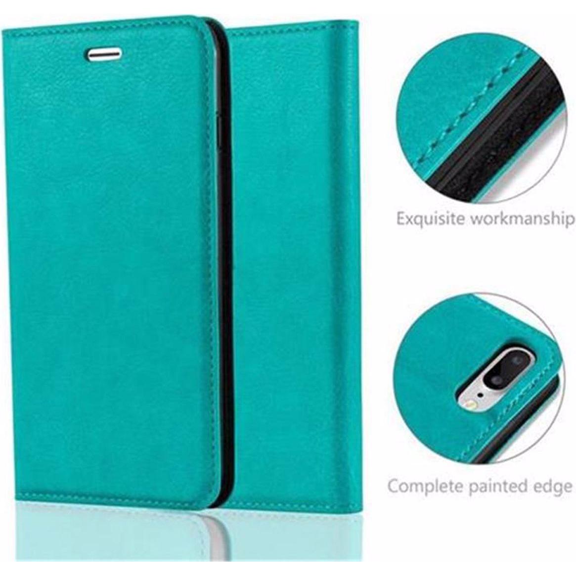 Thumbnail - Cadorabo Book Invisible Magnet Cover (Apple iPhone 7 Plus), Smartphone Hülle, Türkis