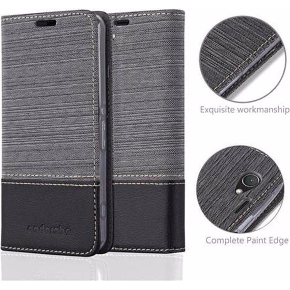 Thumbnail - Cadorabo Book Jeans Optik Cover (Sony Xperia Z1 Compact), Smartphone Hülle, Grau