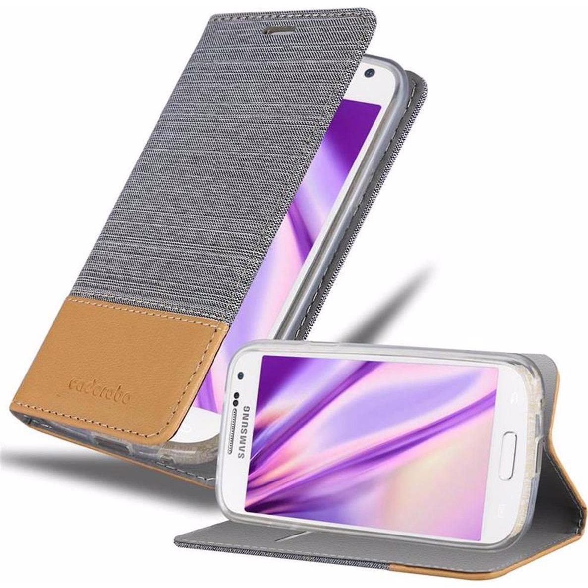 Thumbnail - Cadorabo Jeans Optik (Samsung Galaxy S4 mini), Smartphone Hülle, Grau, Braun