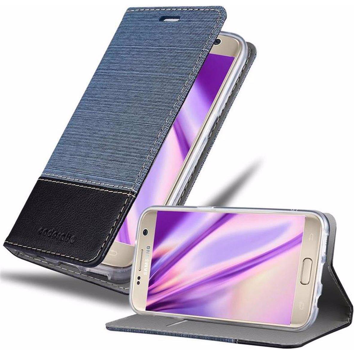 Thumbnail - Cadorabo Book Jeans Optik Cover (Samsung Galaxy S7), Smartphone Hülle, Blau