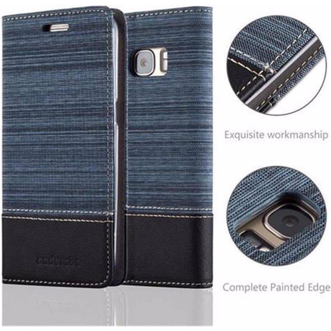Thumbnail - Cadorabo Book Jeans Optik Cover (Samsung Galaxy S7), Smartphone Hülle, Blau