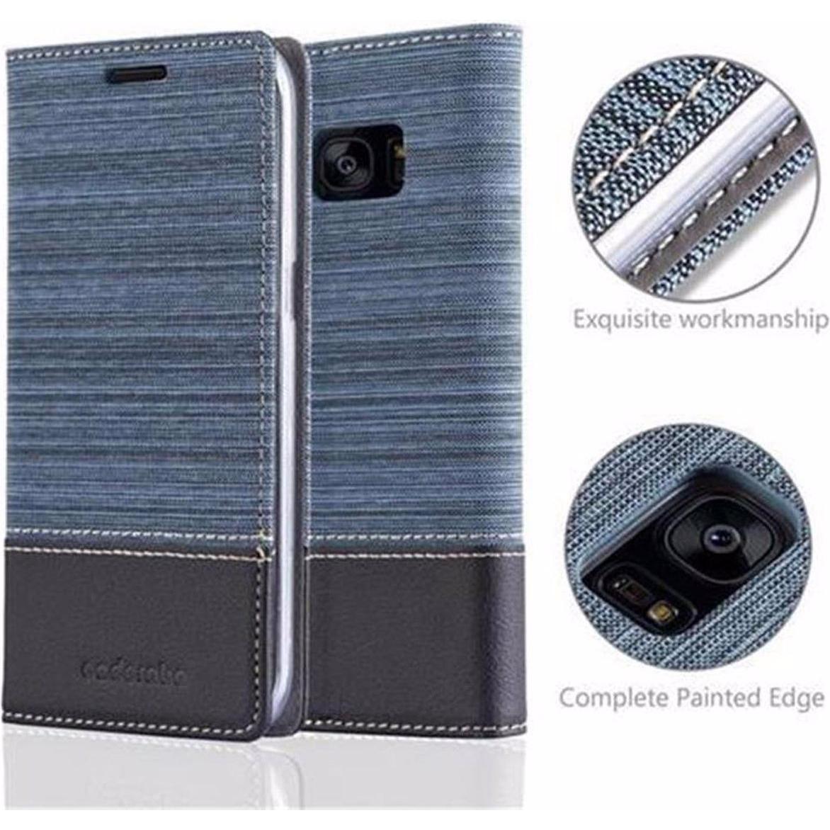 Thumbnail - Cadorabo Book Jeans Optik Cover (Samsung Galaxy S7 Edge), Smartphone Hülle, Blau