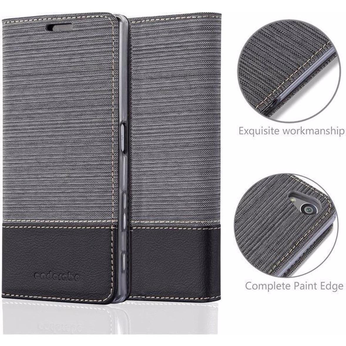 Thumbnail - Cadorabo Book Jeans Optik Cover (Sony Xperia Z5), Smartphone Hülle, Grau