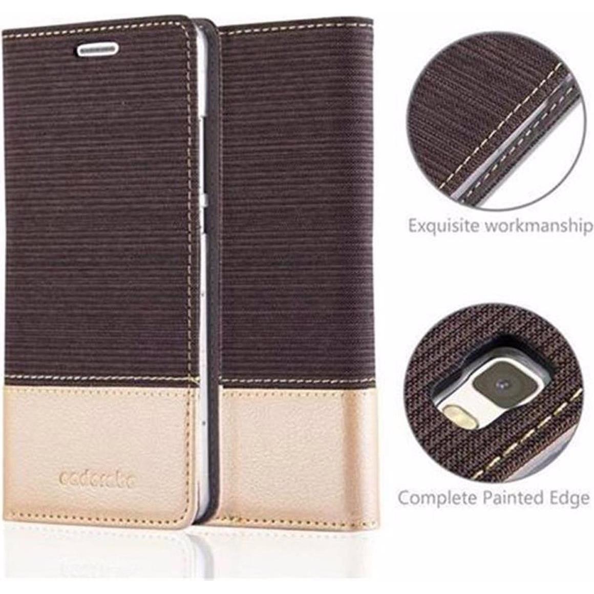 Thumbnail - Cadorabo Book Jeans Optik Cover (Huawei P8 Lite), Smartphone Hülle, Grau