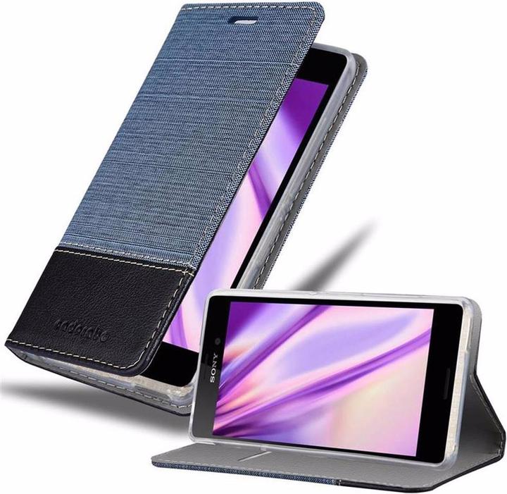 Actual product image Cadorabo Book Jeans Optics Cover (Sony Xperia M4 Aqua)