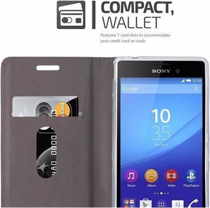 Actual product image Cadorabo Book Jeans Optics Cover (Sony Xperia M4 Aqua)