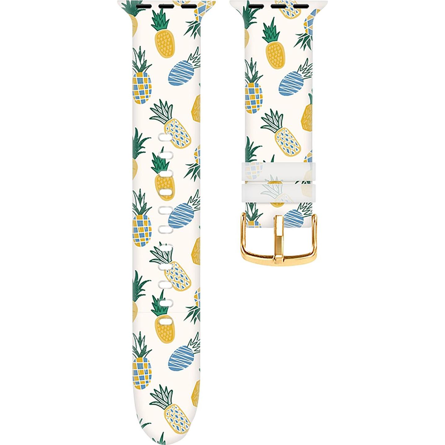 Thumbnail - Avizar Ersatzarmband (Silikon, Apple Watch Series 6, Apple Watch Series 7, Apple Watch Series 8), Uhrenarmband, Weiss