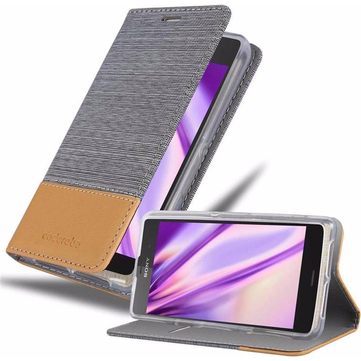 Cadorabo Jeans Optik (Sony Xperia Z2 Compact), Smartphone Hülle, Grau, Braun