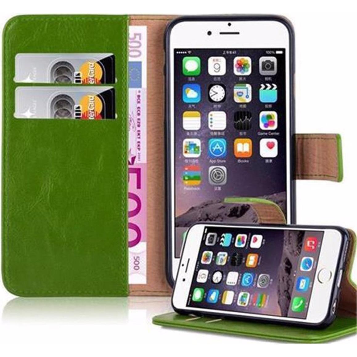 Cadorabo Book Luxury Cover (Apple iPhone 6), Smartphone Hülle, Grün