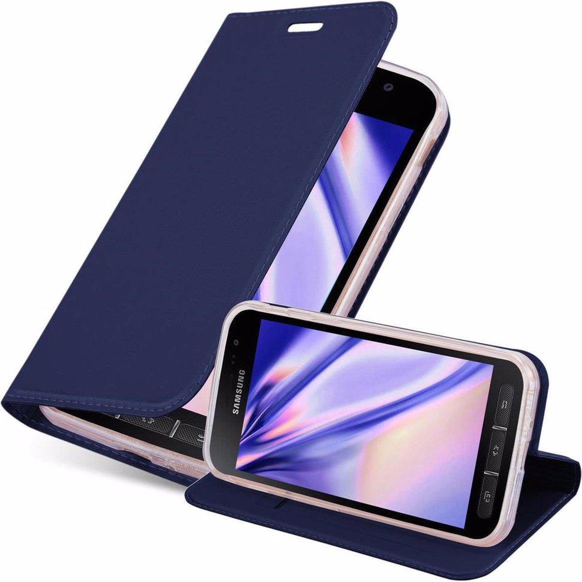 Cadorabo Book Classy Style Cover (Samsung Galaxy Xcover 4), Smartphone Hülle, Blau