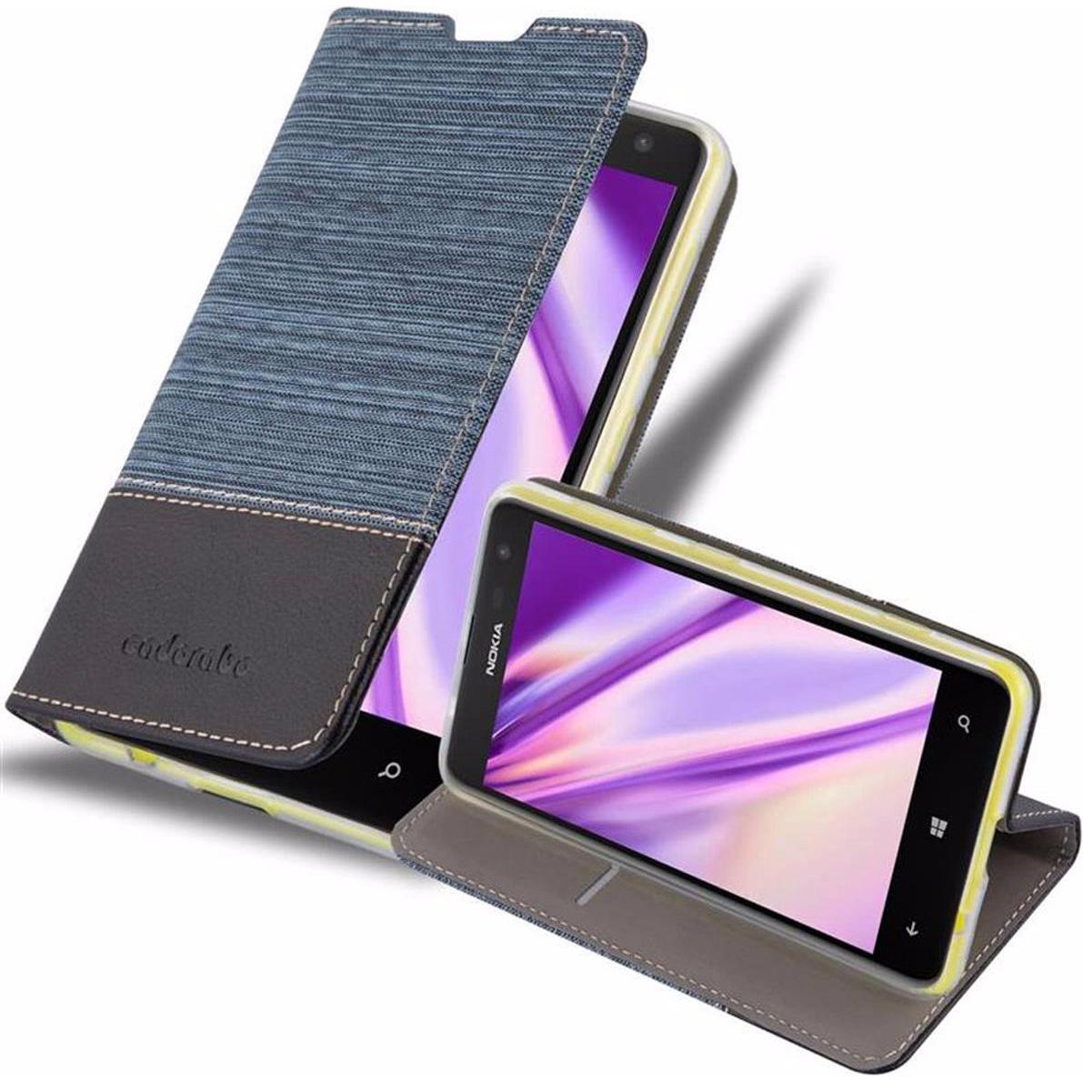 Cadorabo Book Jeans Optik Cover (Nokia Lumia 625), Smartphone Hülle, Blau