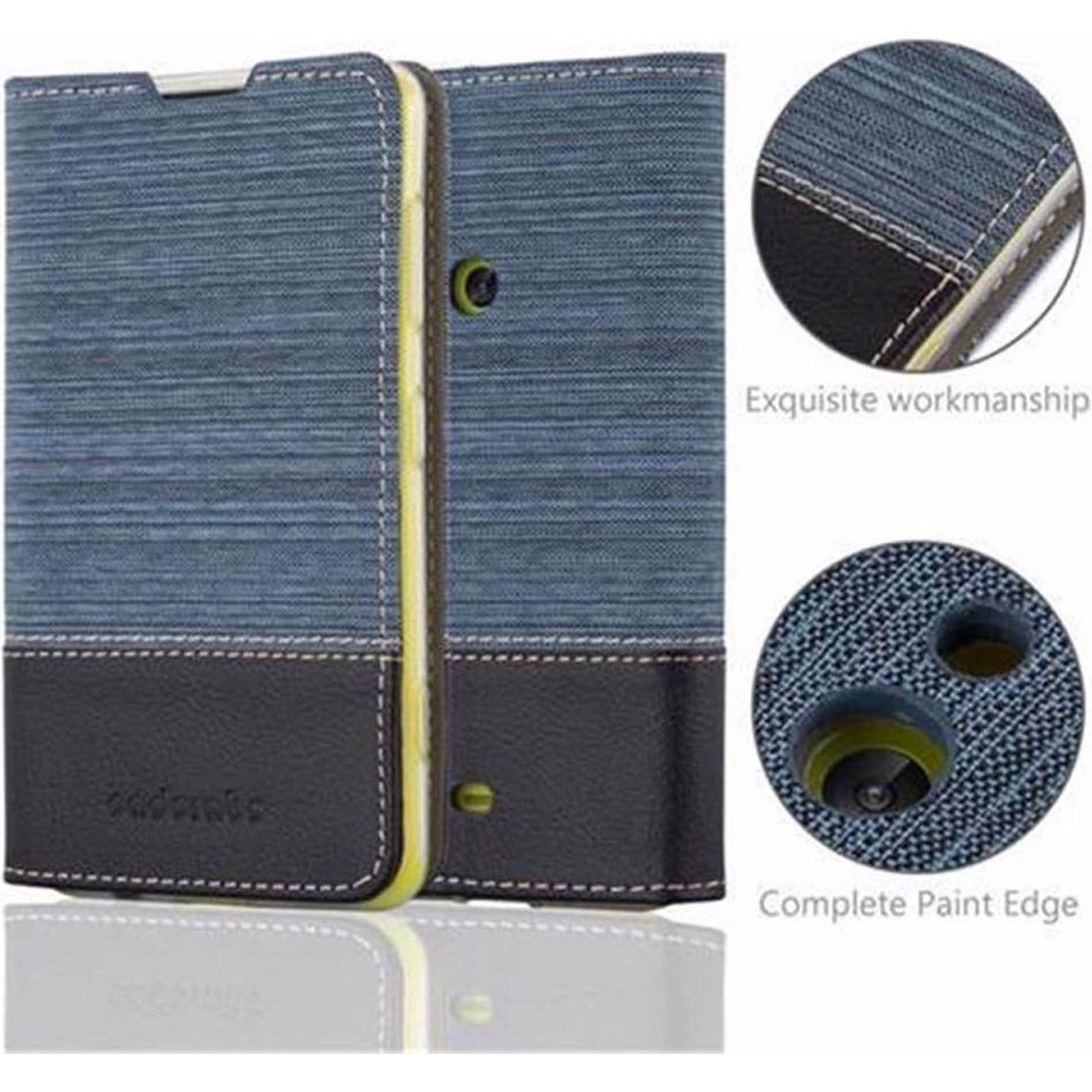Thumbnail - Cadorabo Book Jeans Optik Cover (Nokia Lumia 625), Smartphone Hülle, Blau