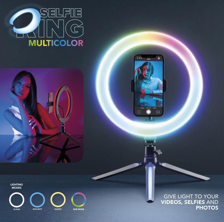 Image du produit Cellularline Selfie Ring Multicolor - Universale (Éclairage annulaire)