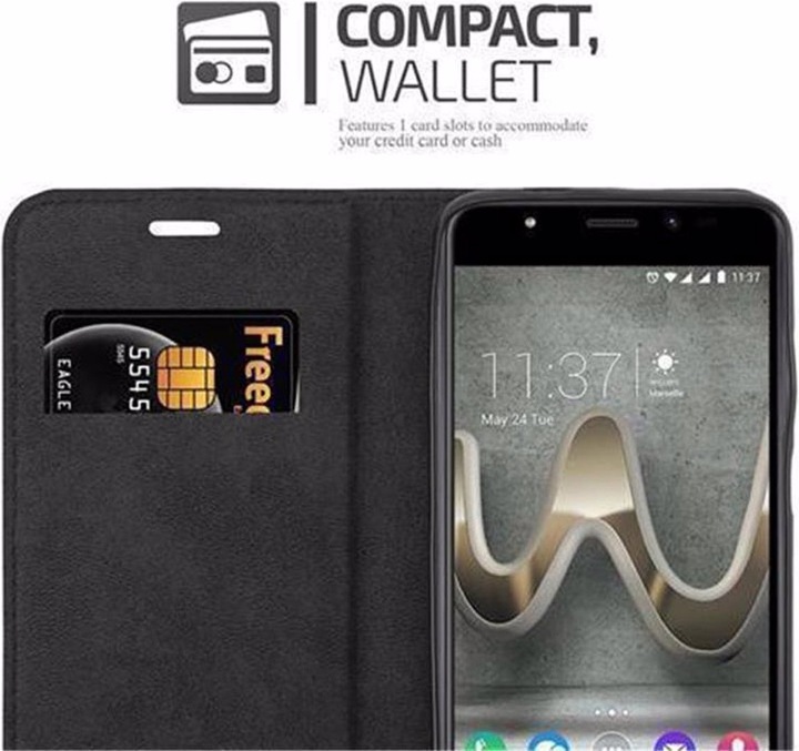 Actual product image Cadorabo Book Invisible Magnet Cover (Wiko U Feel Prime)