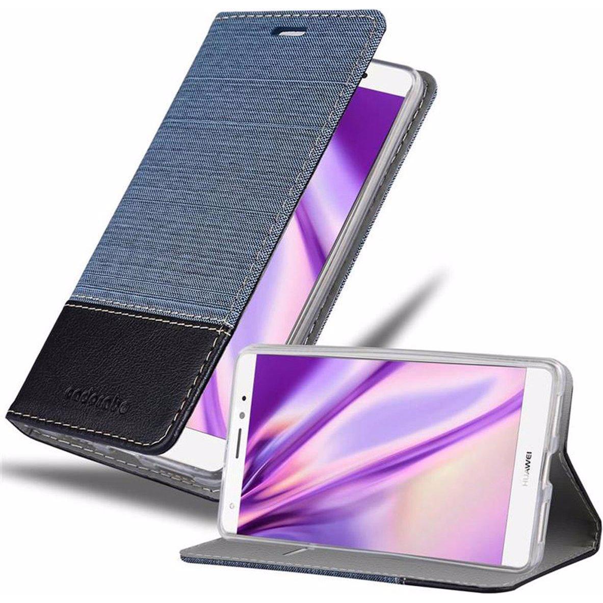 Cadorabo Book Jeans Optik Cover (Huawei Mate S), Smartphone Hülle, Blau