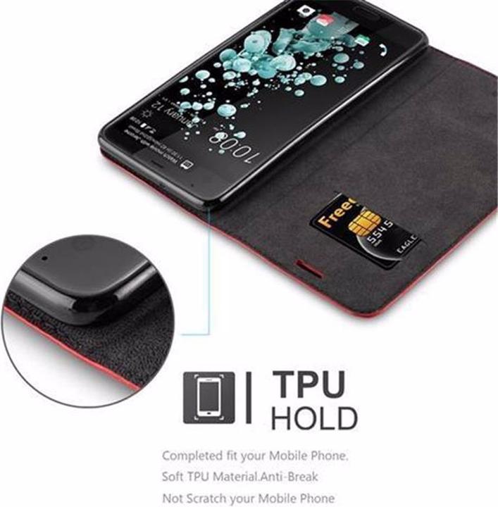 Actual product image Cadorabo Book Invisible Magnet Cover (HTC U Ultra)