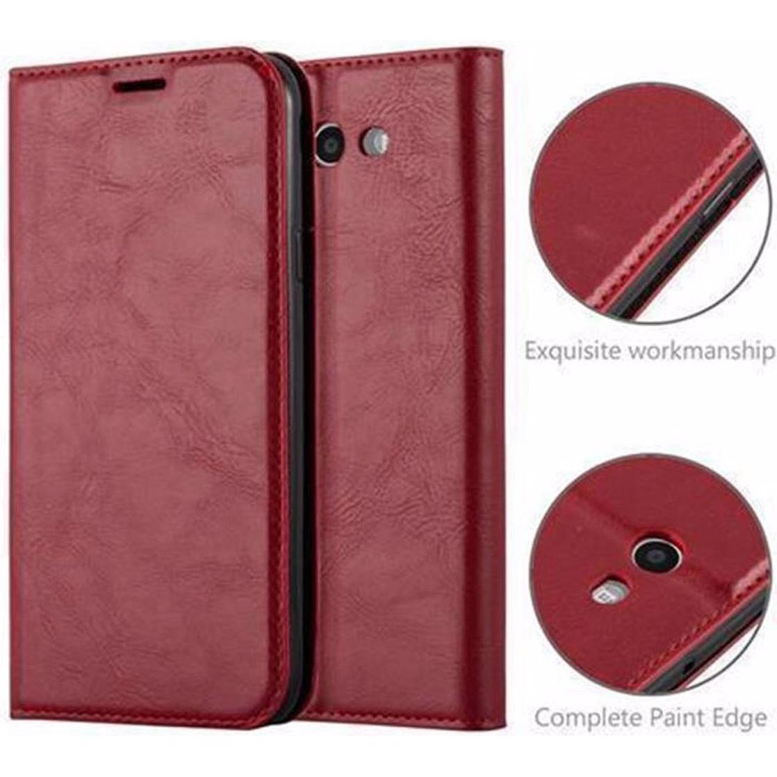 Thumbnail - Cadorabo Book Invisible Magnet Cover (Samsung Galaxy J7 2017), Smartphone Hülle, Rot