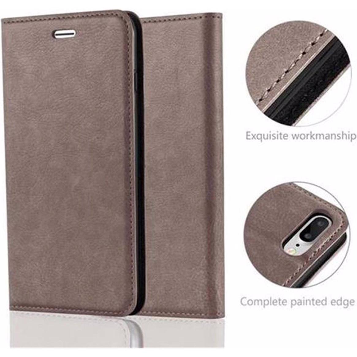 Thumbnail - Cadorabo Book Invisible Magnet Cover (Apple iPhone 7 Plus), Smartphone Hülle, Braun
