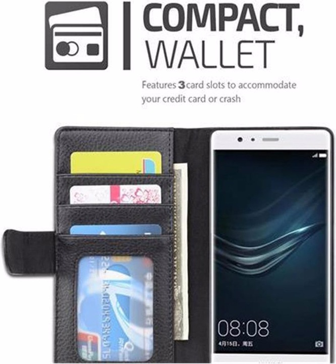Actual product image Cadorabo Book with 3 card slots cover (Huawei P9 Lite)