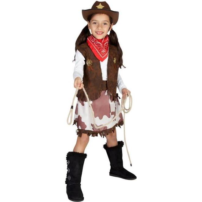 MICA Festival Kostüm - Cowgirl - für Kinder - 3-teilig - verschiedene Grössen 134/140 (134, L)