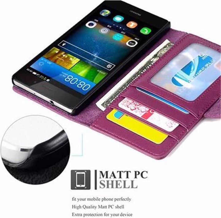 Produktbild Cadorabo Book mit 3 Kartenfächer Cover (Huawei P8 Lite)