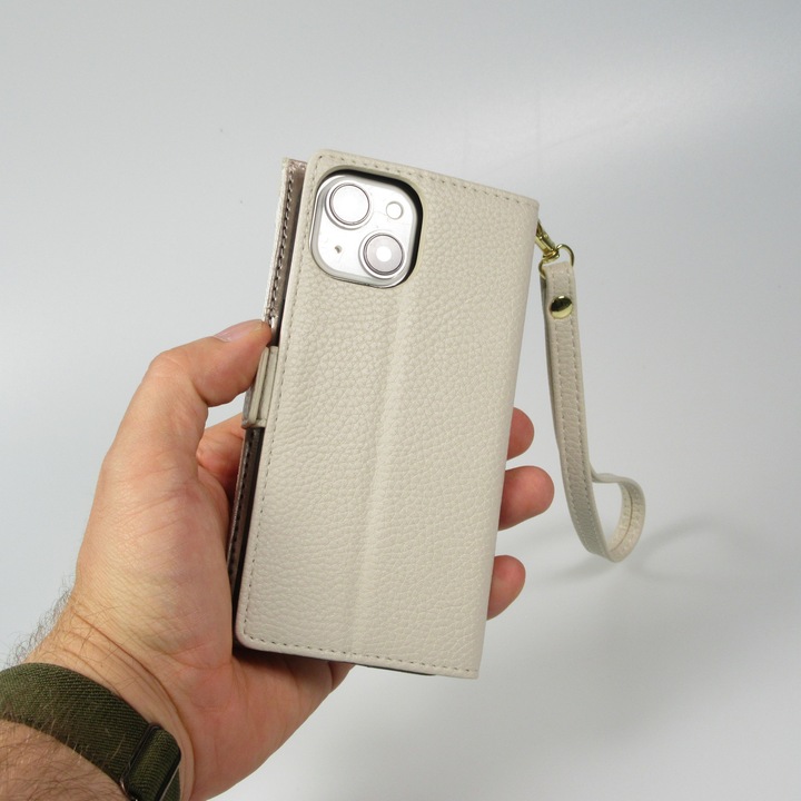 Actual product image PhoneLook Flip wallet cover made from vegan leather with wallet case and magnetic fastener (Apple iPhone 15)