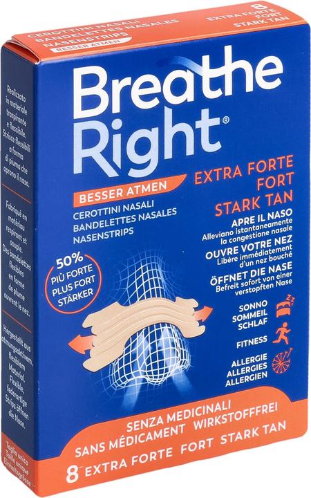Produktbild Breathe Right Nasenpflaster EXTRA Strenght TAN (8 x)