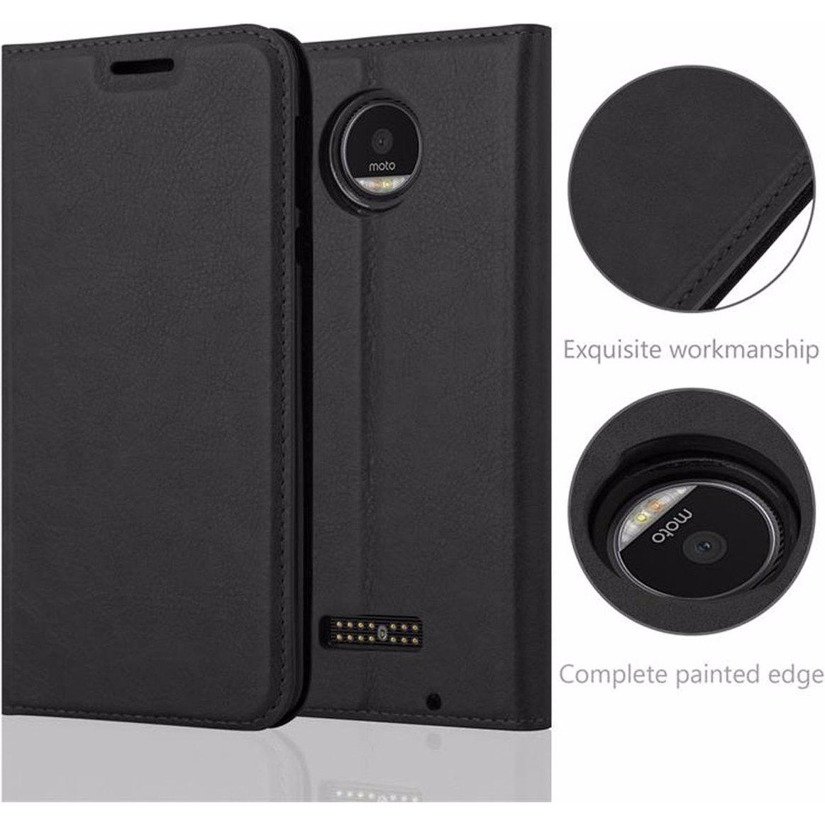 Thumbnail - Cadorabo Book Invisible Magnet Cover (Motorola Moto Z Play), Smartphone Hülle, Schwarz