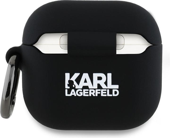 Immagine prodotto Karl Lagerfeld KLA4RUNIKK AirPods 4 cover nero/nero Silicone Karl Head 3D (Coperchio della custodia di ricarica)