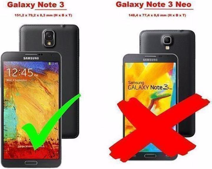 Actual product image Cadorabo Book Classy Style Cover (Samsung Galaxy Note 3)