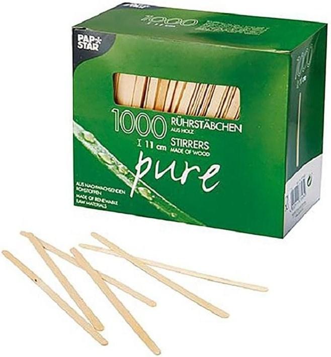 Immagine prodotto Papstar Stirring Sticks Pure 1000 pezzi Light Brown (1000 x)
