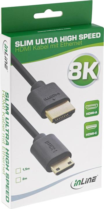 Productafbeelding InLine Slanke Ultra Hoge Snelheid HDMI Kabel (2 m, HDMI, 2.1)